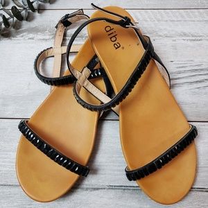 Diba Morgan Black Embellished Strappy Sandals